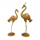 Metal Crane Pair