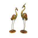 Metal Crane Pair