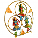 Rajasthani Folk Dance Round Metal Wall Art