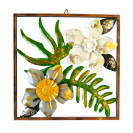 Square Flower Design Metal Art Frame 