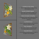 Square Flower Design Metal Art Frame 