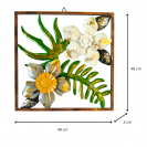Square Flower Design Metal Art Frame 