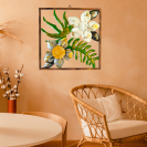 Square Flower Design Metal Art Frame 